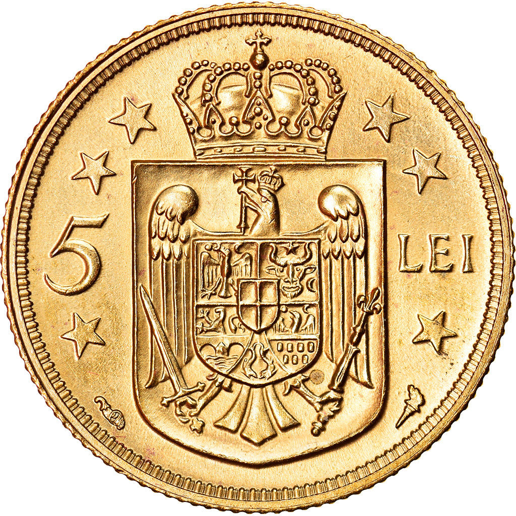 Coin, Romania, Mihai I, 5 Lei, 1930, Paris, MS(60-62), Nickel-brass, KM:48