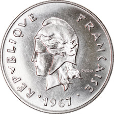 Coin, French Polynesia, 50 Francs, 1967, MS(60-62), Nickel, KM:7