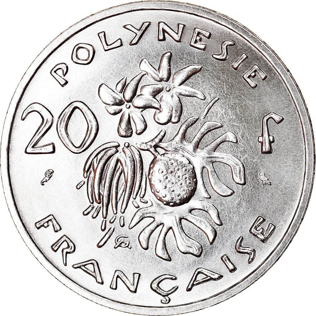 Moneta, Polinezja Francuska, 20 Francs, 1967, Paris, MS(60-62), Nikiel, KM:6
