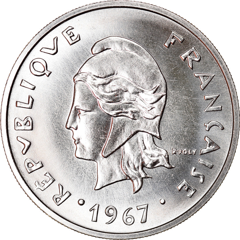 Coin, New Caledonia, 20 Francs, 1967, Paris, MS(60-62), Nickel, KM:6