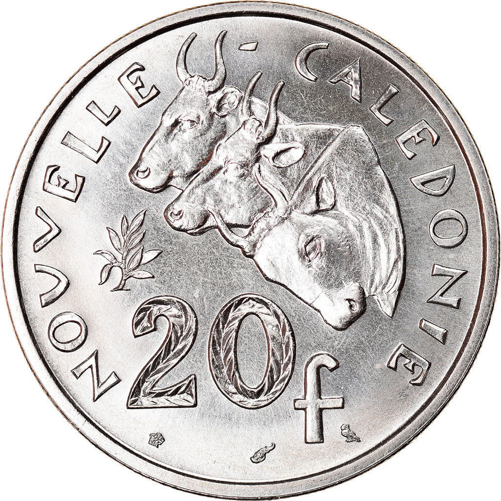 Coin, New Caledonia, 20 Francs, 1967, Paris, MS(60-62), Nickel, KM:6