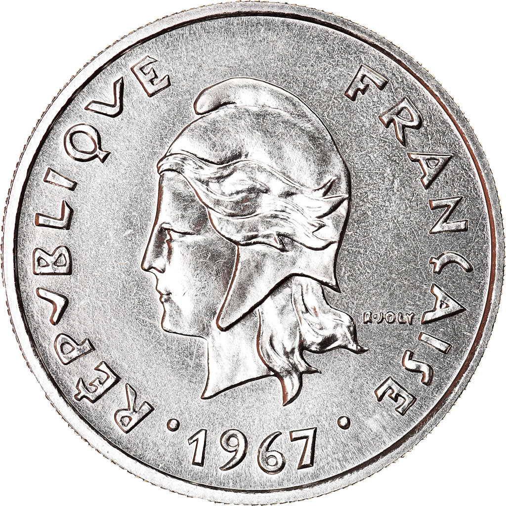 Münze, Neukaledonien, 10 Francs, 1967, Paris, UNZ+, Nickel, KM:5
