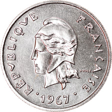Coin, French Polynesia, 10 Francs, 1967, MS(63), Nickel, KM:5