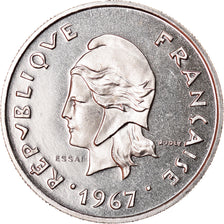 Coin, New Caledonia, 10 Francs, 1967, Paris, ESSAI, MS(65-70), Nickel, KM:E11