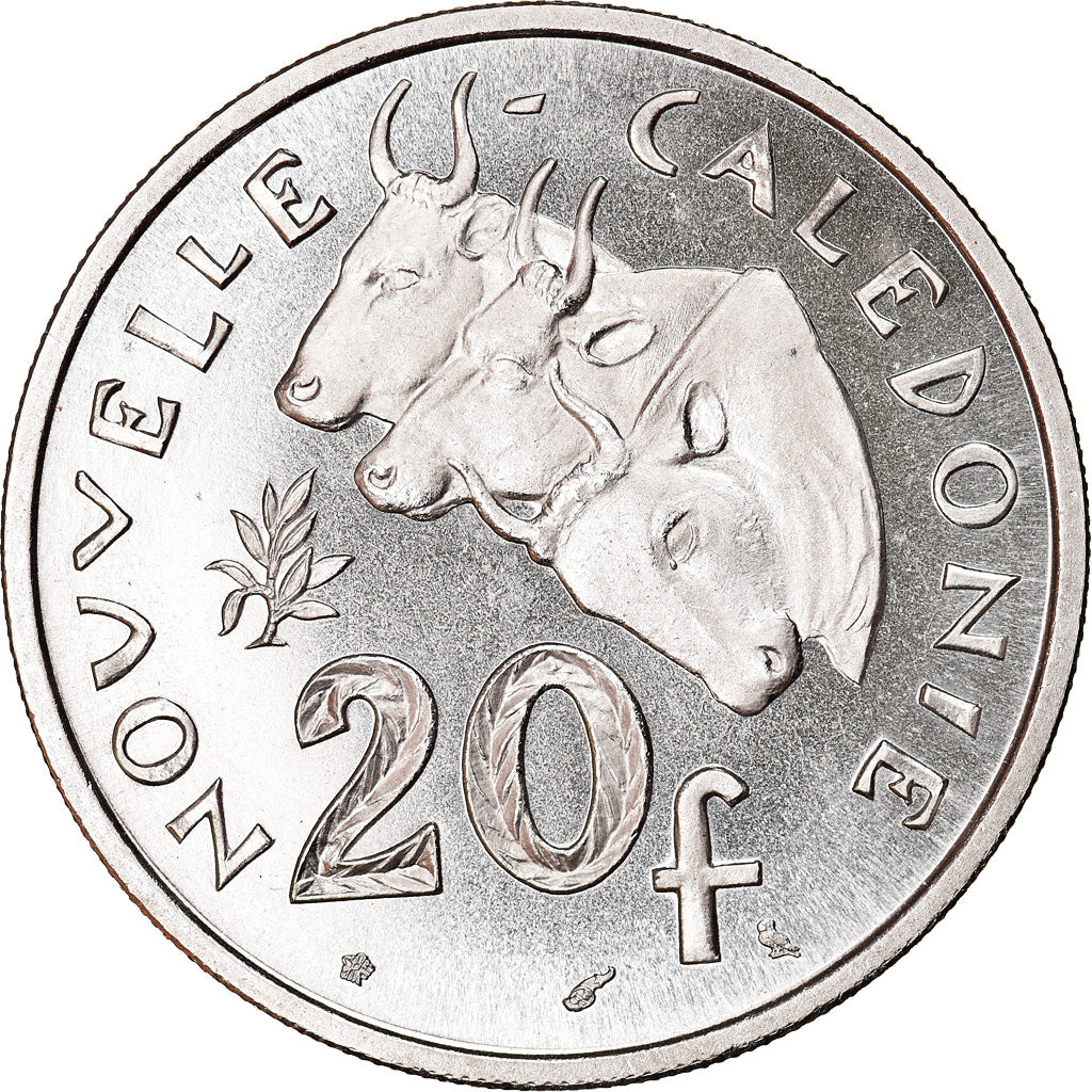 Coin, New Caledonia, 20 Francs, 1967, Paris, ESSAI, MS(65-70), Nickel, KM:E12