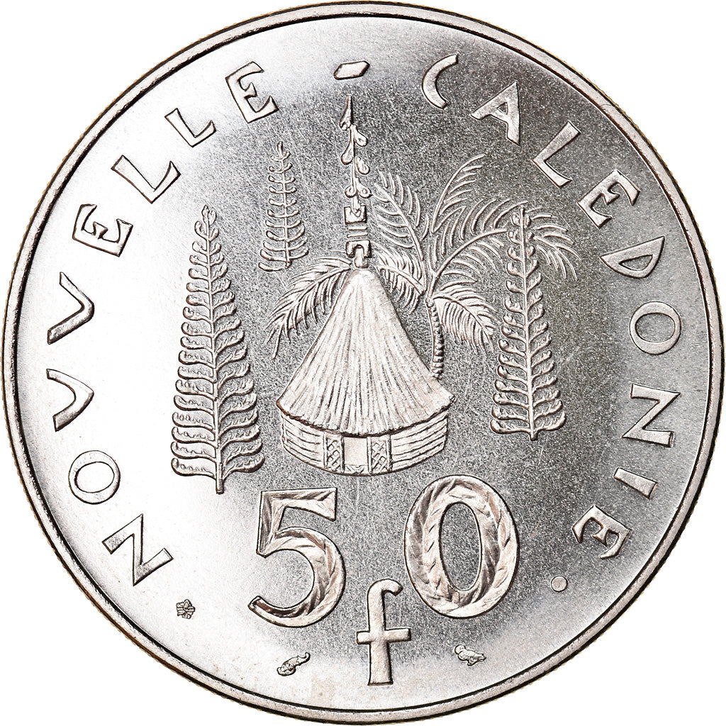 Coin, New Caledonia, 50 Francs, 1967, Paris, ESSAI, MS(65-70), Nickel, KM:E13
