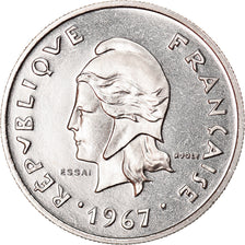 Coin, New Hebrides, 10 Francs, 1967, Paris, ESSAI, MS(64), Nickel, KM:E2