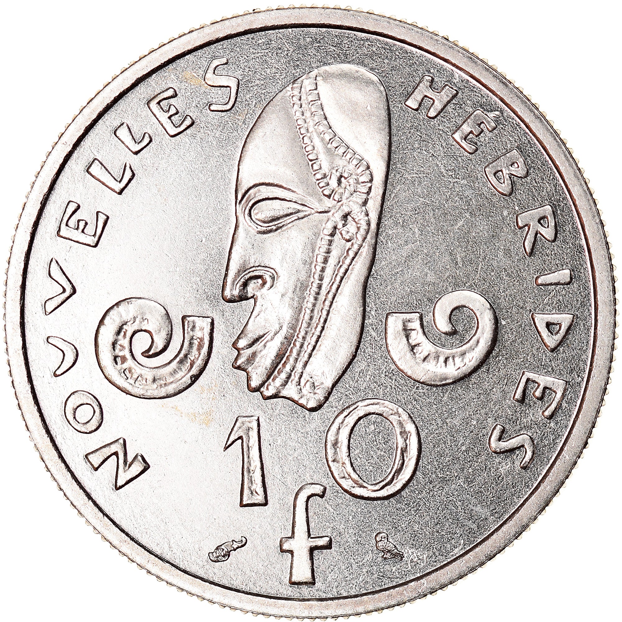 Coin, New Hebrides, 10 Francs, 1967, Paris, ESSAI, MS(64), Nickel, KM:E2