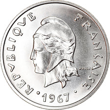 Coin, New Hebrides, 20 Francs, 1967, Paris, MS(60-62), Nickel, KM:3.1