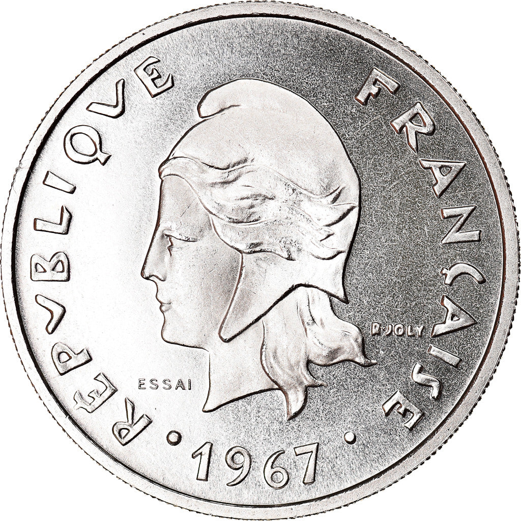 Coin, French Polynesia, 20 Francs, 1967, Paris, ESSAI, MS(65-70), Nickel, KM:E2
