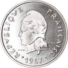 Monnaie, French Polynesia, 20 Francs, 1967, Paris, ESSAI, FDC, Nickel, KM:E2