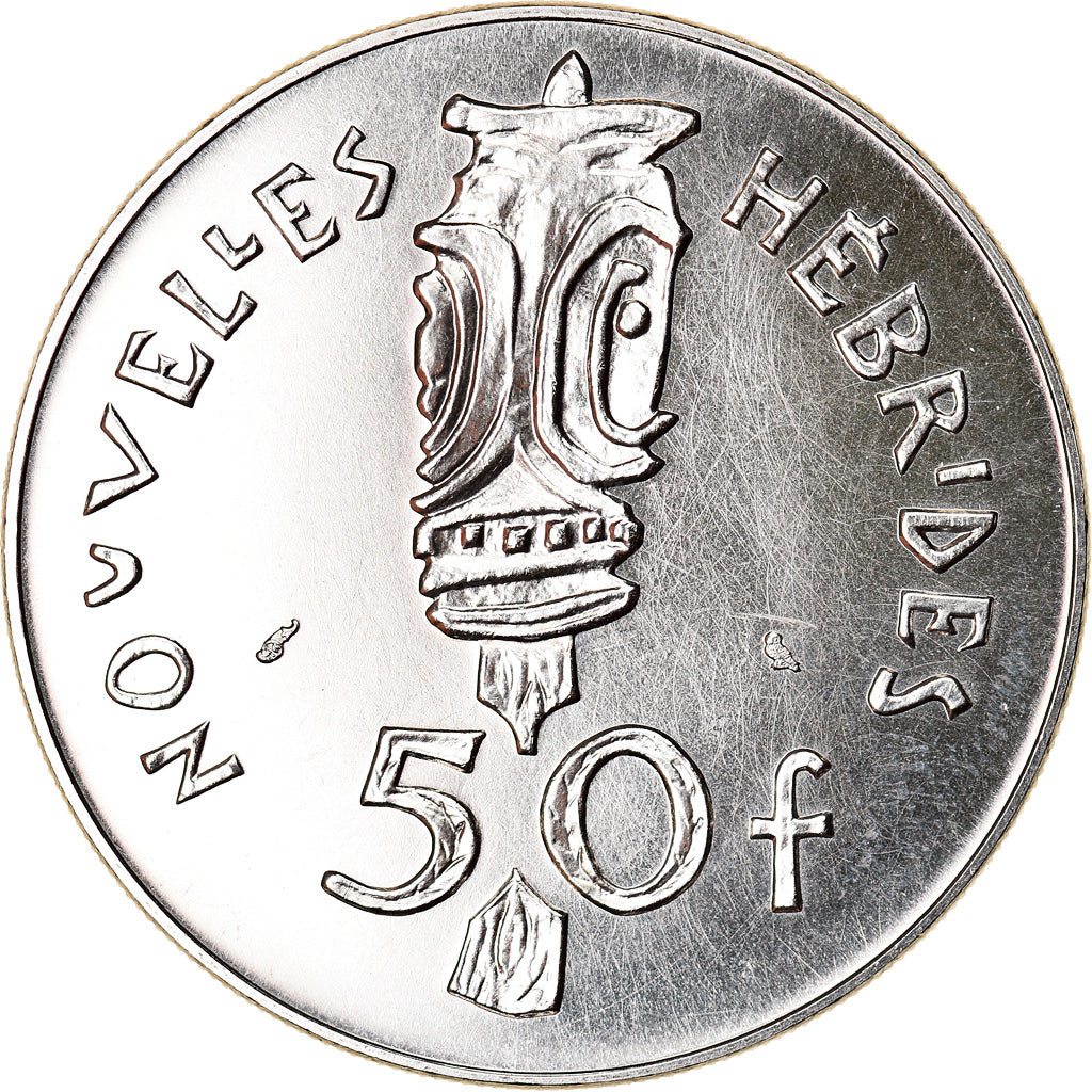 Munten, Nieuwe Hebriden, 50 Francs, 1972, Paris, ESSAI, UNC-, Nickel, KM:E7