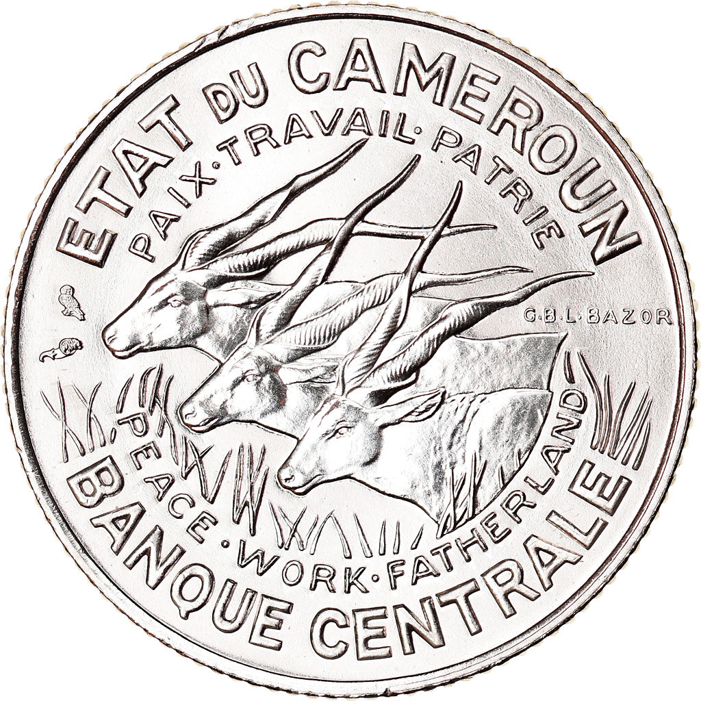 Coin, Cameroon, 100 Francs, 1966, Paris, ESSAI, MS(65-70), Nickel, KM:E11