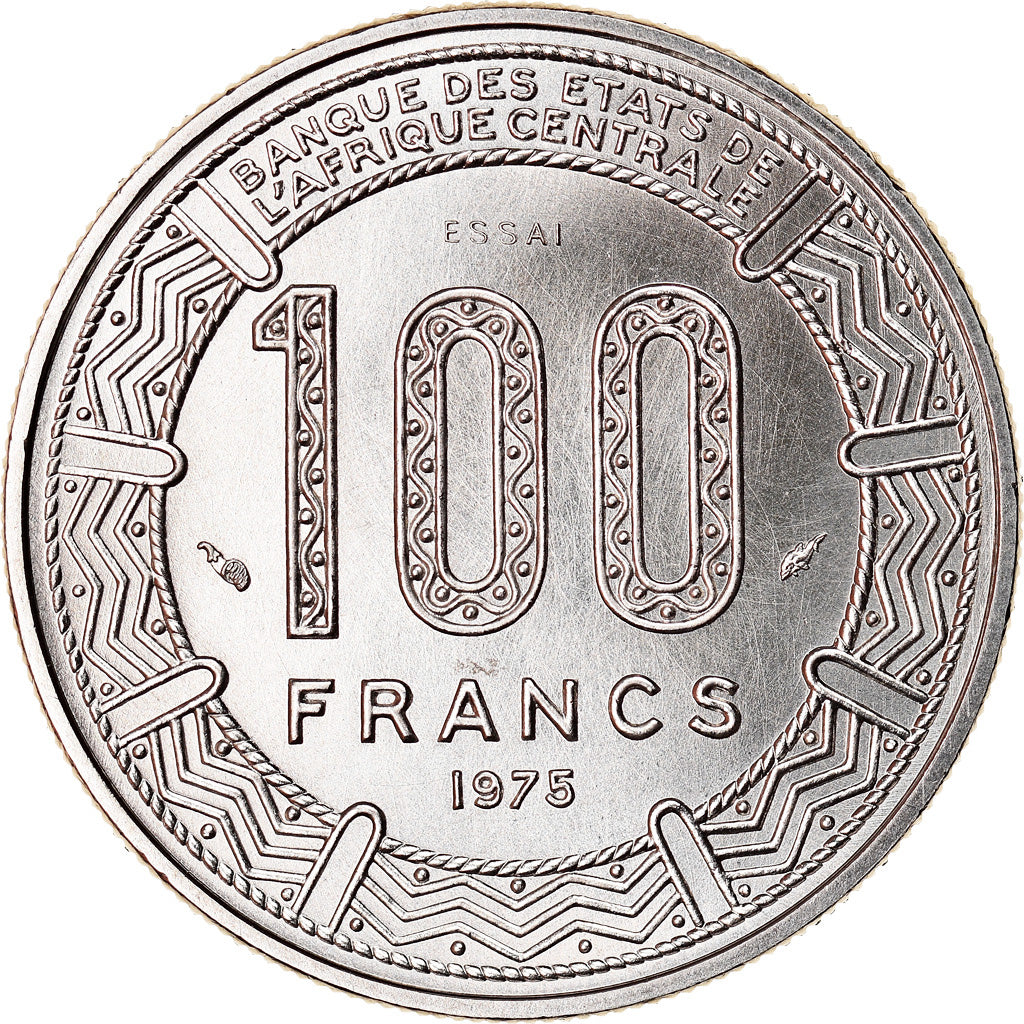 Coin, Cameroon, 100 Francs, 1975, Paris, ESSAI, MS(65-70), Nickel, KM:E16