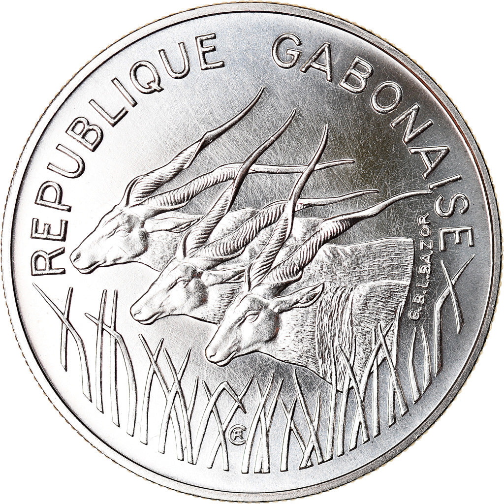 Coin, Gabon, 100 Francs, 1975, Paris, ESSAI, MS(65-70), Nickel, KM:E6