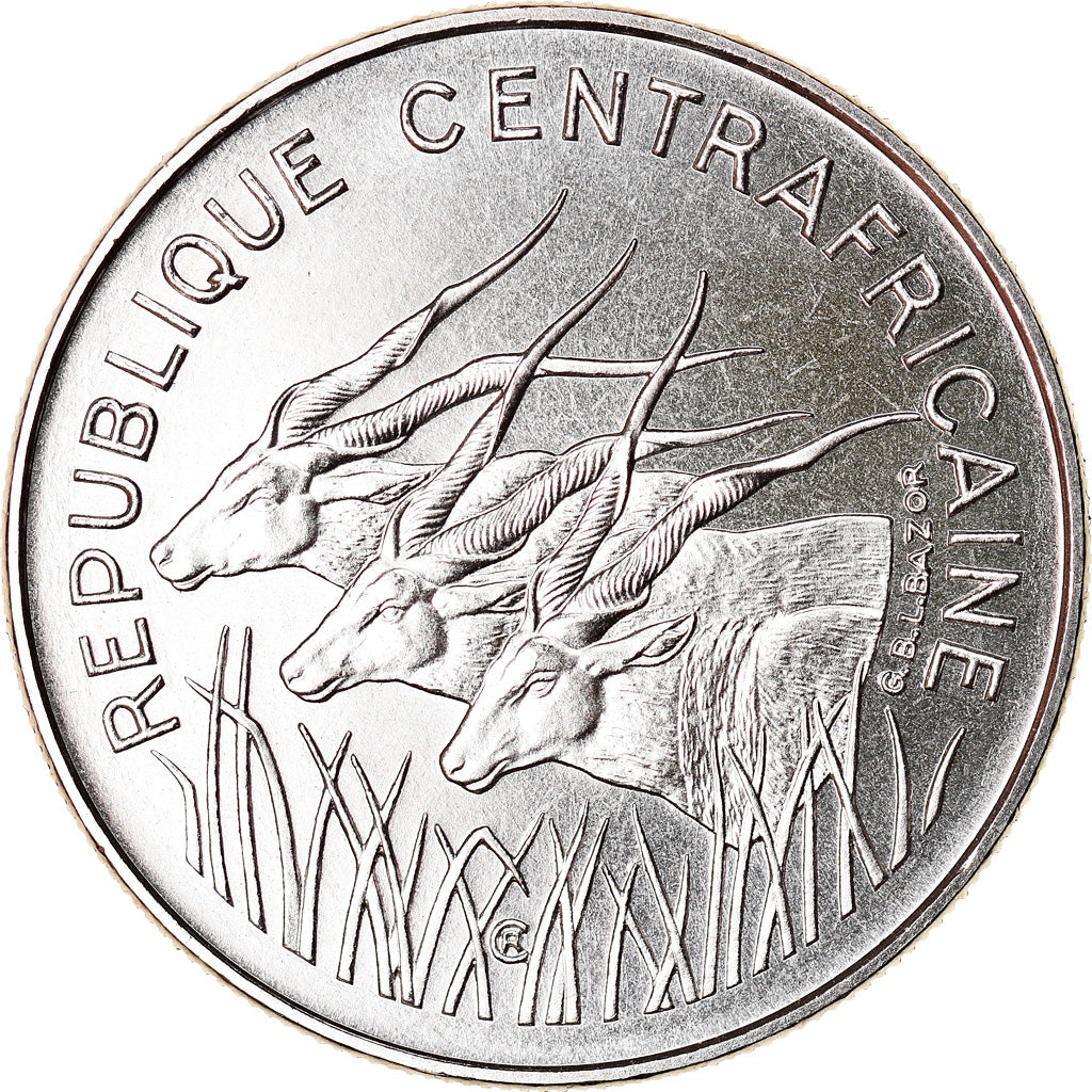 Coin, Central African Republic, 100 Francs, 1971, Paris, ESSAI, MS(65-70)