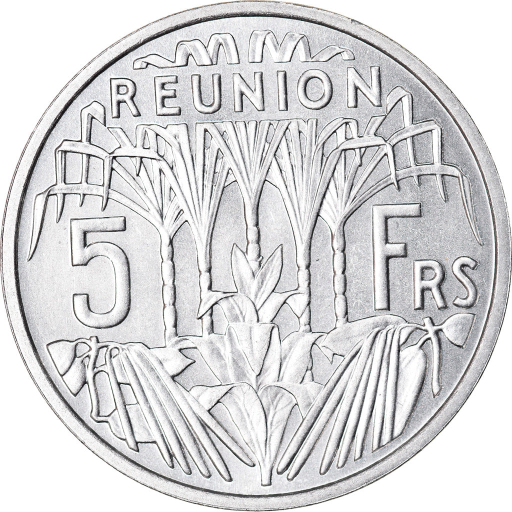 Coin, Réunion, 5 Francs, 1955, Paris, ESSAI, MS(63), Aluminum, KM:E5