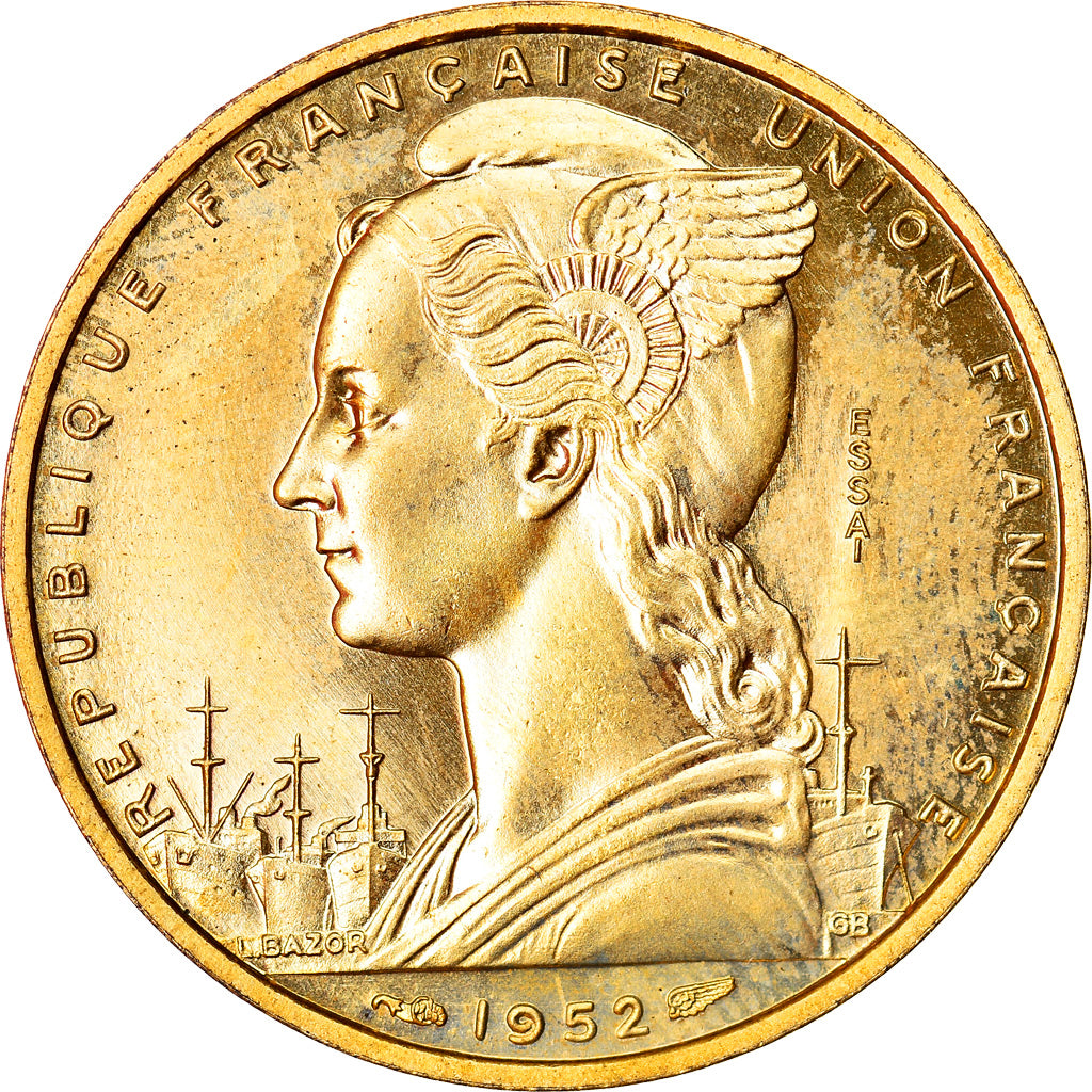 Coin, French Somaliland, 20 Francs, 1952, Paris, ESSAI, MS(60-62)