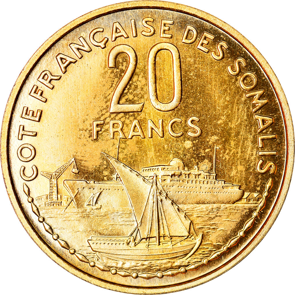 Coin, French Somaliland, 20 Francs, 1952, Paris, ESSAI, MS(60-62)