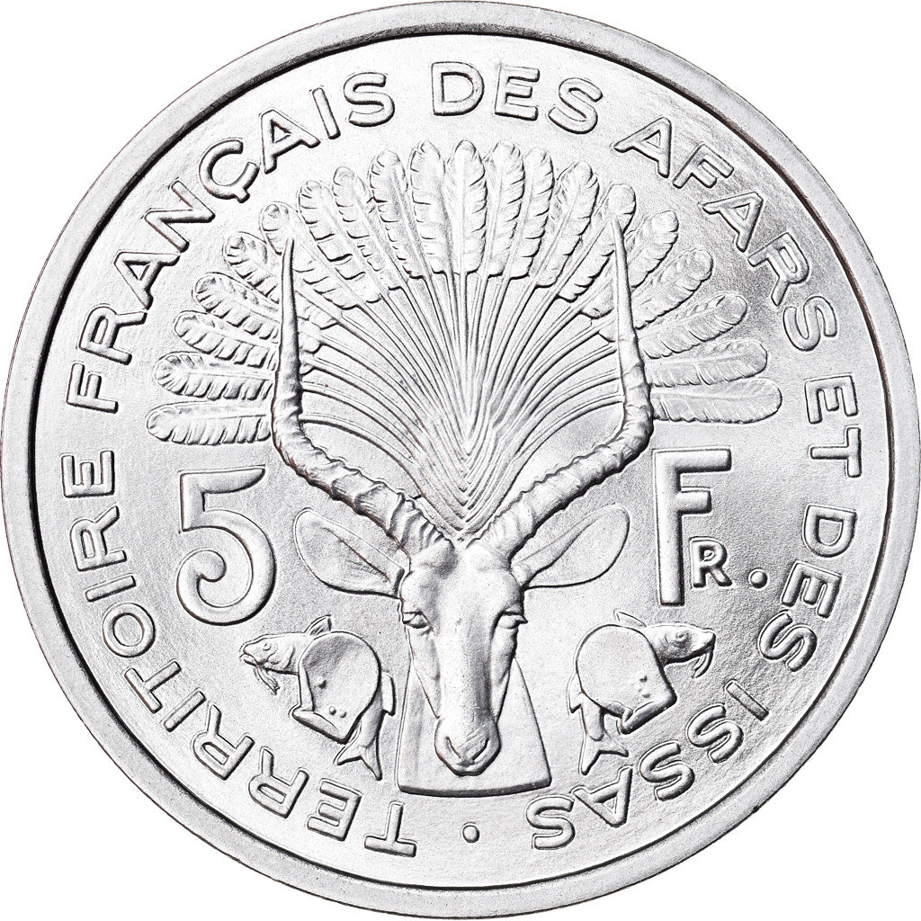 Monnaie, FRENCH AFARS & ISSAS, 5 Francs, 1968, Paris, ESSAI, FDC, Aluminium