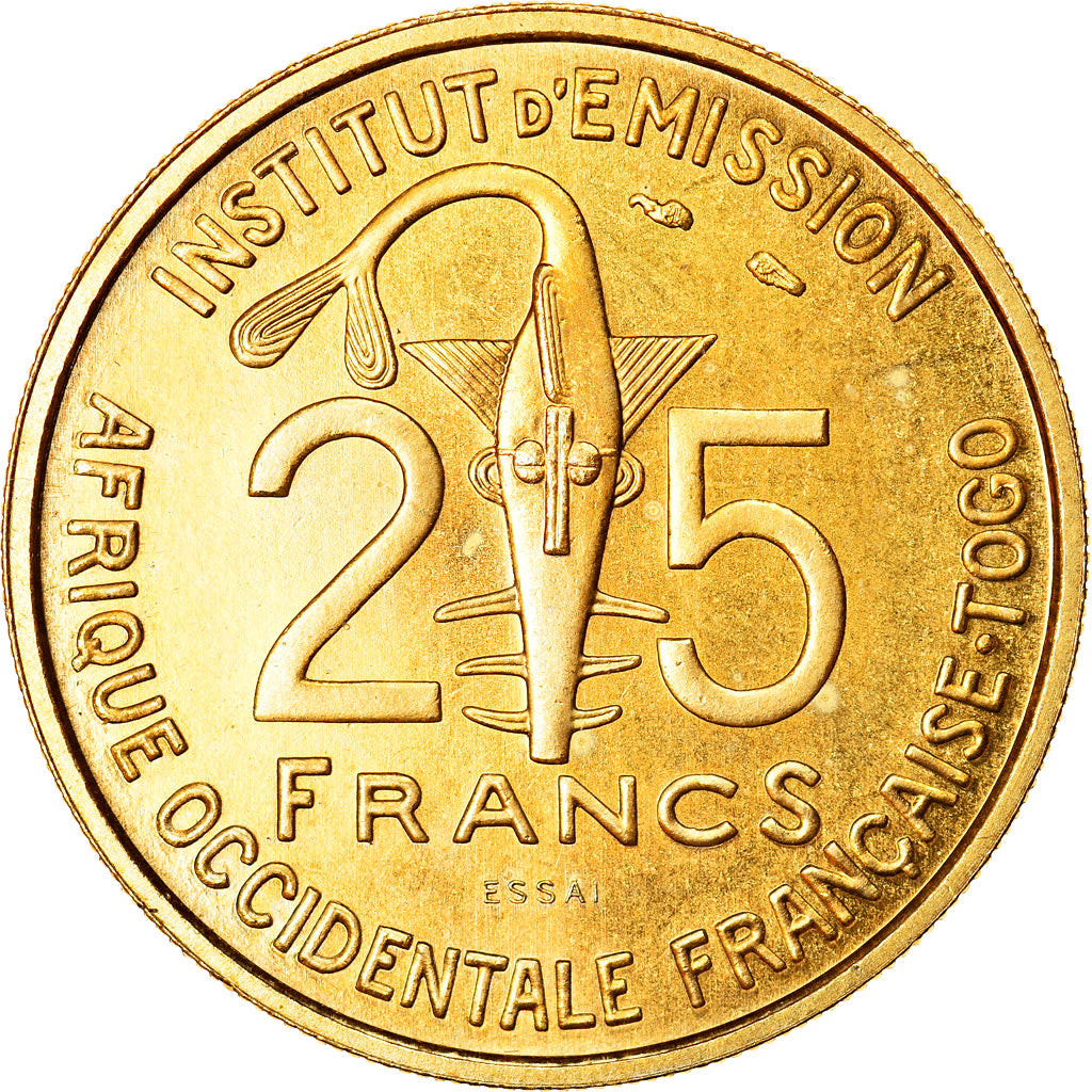 Coin, French West Africa, 25 Francs, 1957, Paris, ESSAI, MS(65-70)