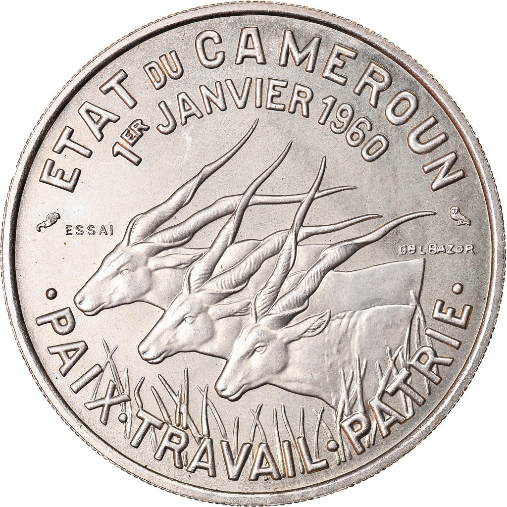 Coin, Cameroon, 50 Francs, 1960, Paris, MS(63), Copper-nickel, KM:E10