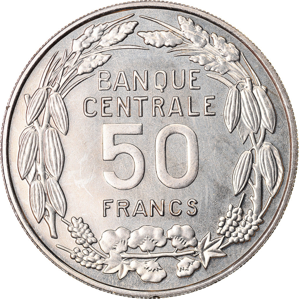 Coin, Cameroon, 50 Francs, 1960, Paris, MS(63), Copper-nickel, KM:E10