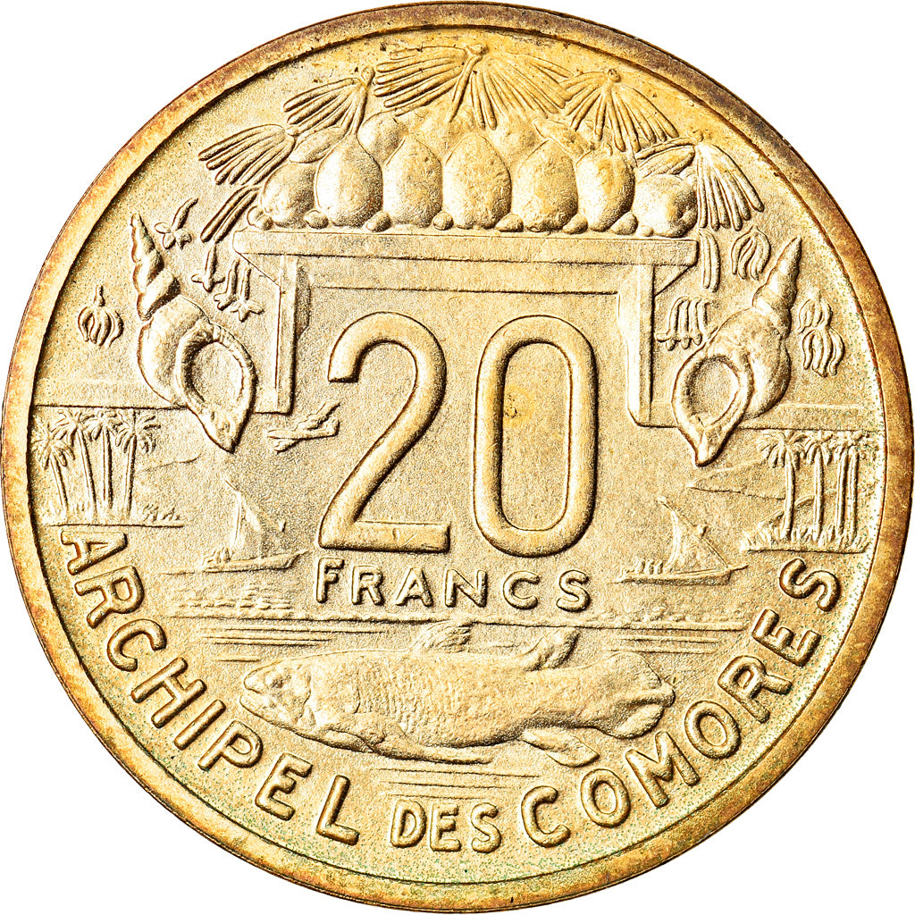Coin, Comoros, 20 Francs, 1964, Paris, ESSAI, MS(63), Bronze-Aluminium-Nickel