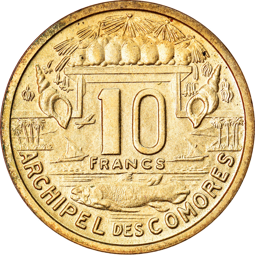 Moneta, Comore, 10 Francs, 1964, Paris, ESSAI, FDC, Bronzo-alluminio-nichel