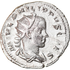 Coin, Philip II, Antoninianus, 244-246, Rome, AU(50-53), Billon, RIC:216
