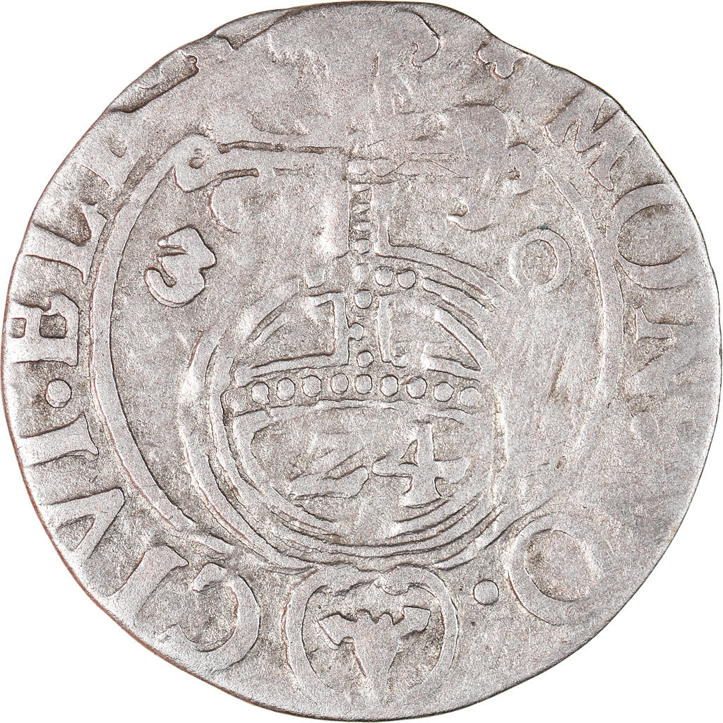Moeda, Polónia, ELBING, Gustav II Adolph, 1/24 Thaler, 1630, VF(30-35), Prata