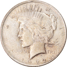 Coin, United States, Peace Dollar, Dollar, 1922, U.S. Mint, Philadelphia