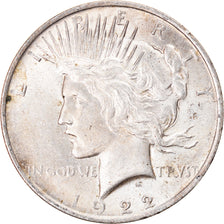 Coin, United States, Peace Dollar, Dollar, 1922, U.S. Mint, Philadelphia
