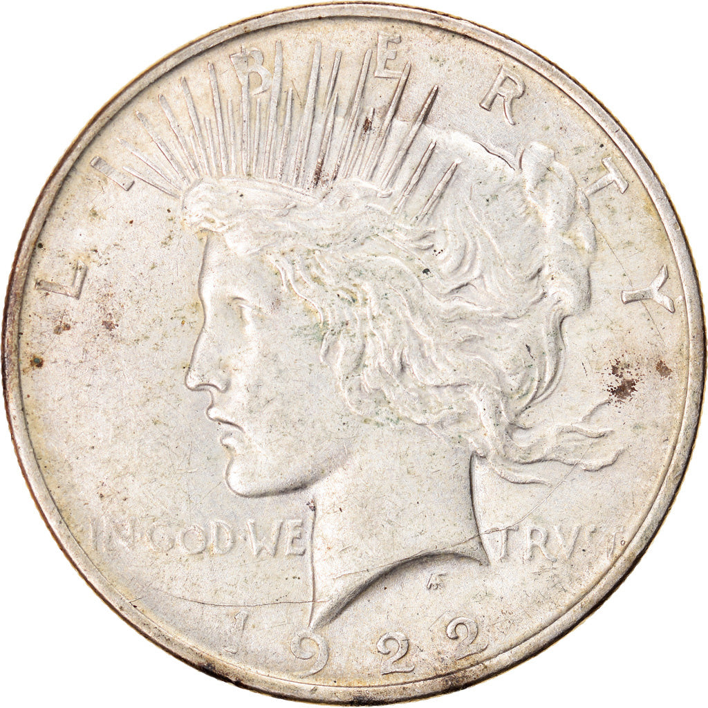 Coin, United States, Peace Dollar, Dollar, 1922, U.S. Mint, Denver, EF(40-45)