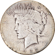 Coin, United States, Peace Dollar, Dollar, 1922, U.S. Mint, San Francisco
