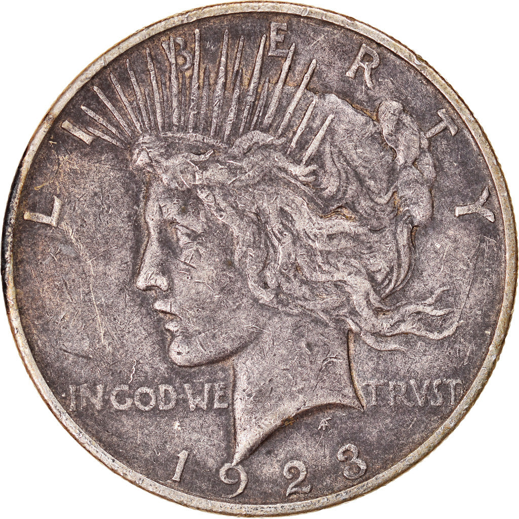 Coin, United States, Peace Dollar, Dollar, 1923, U.S. Mint, Denver, VF(30-35)