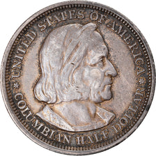 Coin, United States, Columbus, Half Dollar, 1893, U.S. Mint, Philadelphia