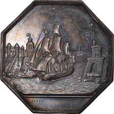 Frankrijk, Token, Assurances, Comptoir Maritime, 1857, Stern, PR+, Zilver