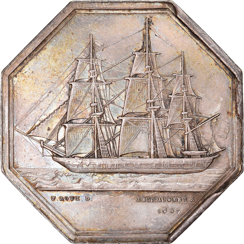 Frankreich, Token, Le Havre, Compagnie nouvelle d'Assurances maritimes, 1862, F.