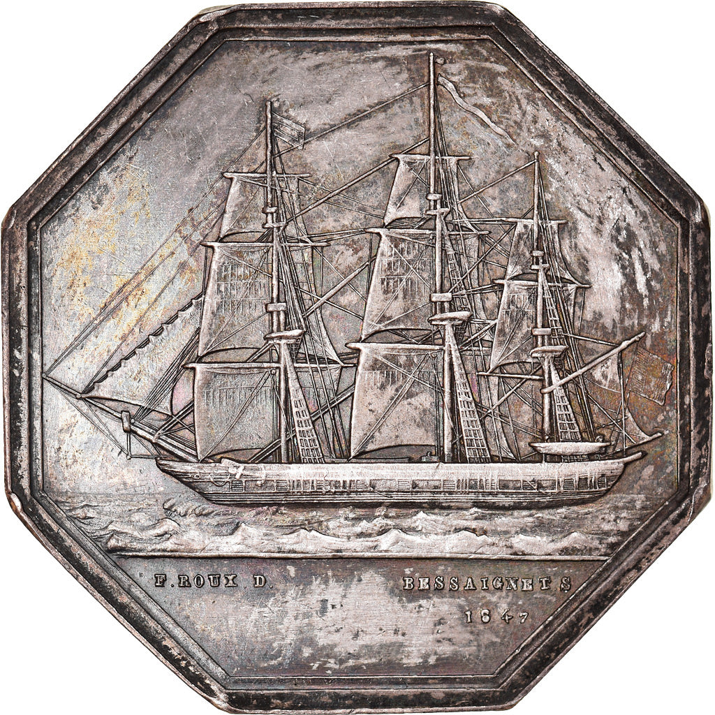 Francia, Token, Le Havre, Compagnie anonyme d'Assurances maritimes, 1847, F.