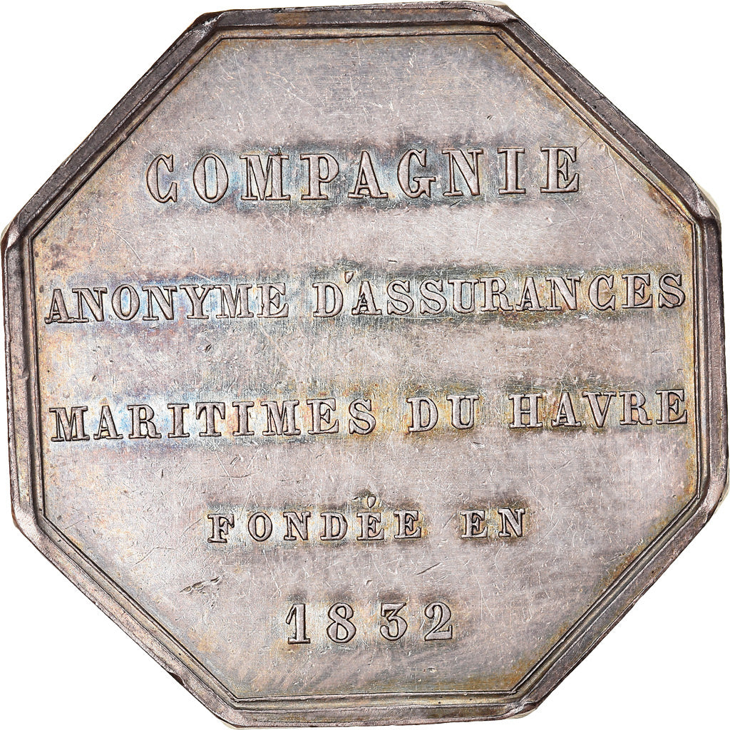Francia, Token, Le Havre, Compagnie anonyme d'Assurances maritimes, 1847, F.