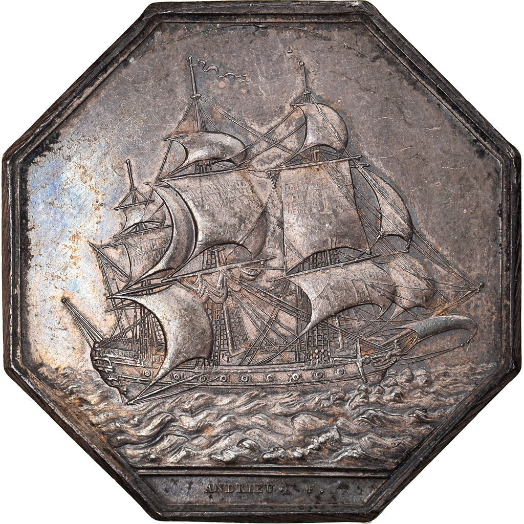 France, Jeton, Paris, Compagnie royale d'Assurances, 1817, Andrieu, SUP, Argent