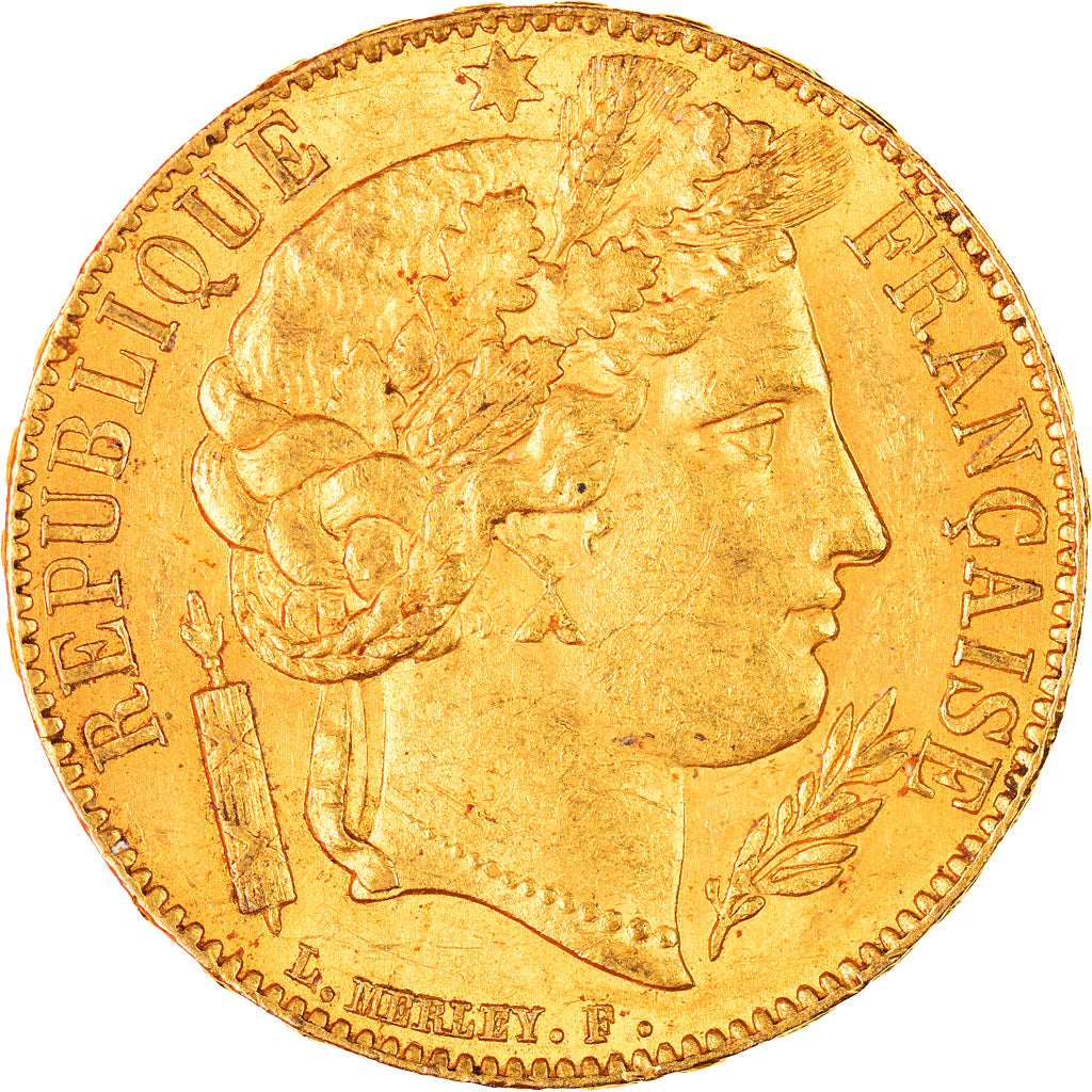 Moeda, França, Cérès, 20 Francs, 1851, Paris, AU(50-53), Dourado, KM:762