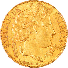 Moeda, França, Cérès, 20 Francs, 1851, Paris, AU(50-53), Dourado, KM:762