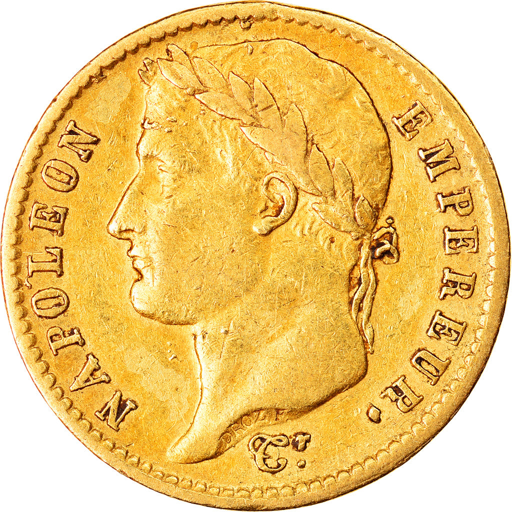 Moeda, França, Napoléon I, 20 Francs, 1813, Paris, EF(40-45), Dourado