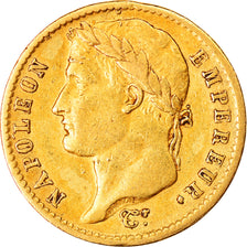 Moeda, França, Napoléon I, 20 Francs, 1813, Paris, EF(40-45), Dourado