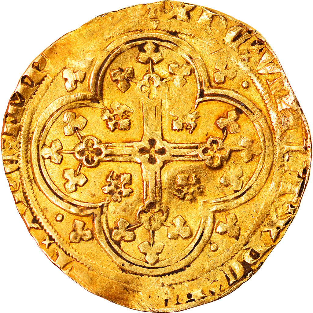 Coin, France, Jean II le Bon, Ecu d'or à la chaise, Ecu d'or, 1351, VF(30-35)