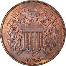 Moneta, USA, 2 Cents, 1864, U.S. Mint, Philadelphia, AU(55-58)
