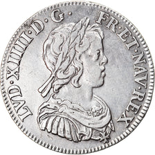 Moneta, Francia, Louis XIV, 1/4 Écu à la mèche courte, 1/4 Ecu, 1644, Paris