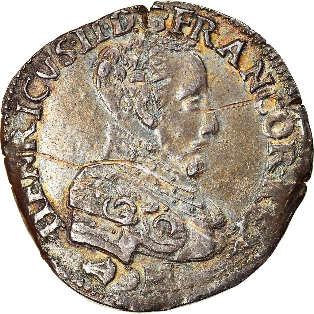 Munten, Frankrijk, Henri II, Teston, 1559, Bordeaux, ZF+, Zilver, Sombart:4566